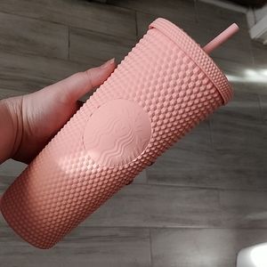 Starbucks matte pink studded cup